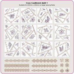 Crazy Candlewick Quilt 1 by Dawn Johnson