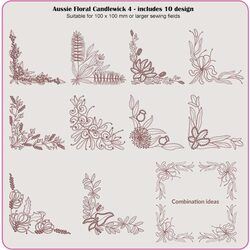 Aussie Floral Candlewick 4 by Dawn Johnson