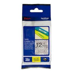 Brother P-Touch TZe 12mm Tape 4m - Black on Silver Lace Decorative Tape