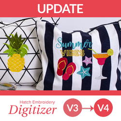 Hatch Embroidery Digitizer Version 4 Update from Version 3 by Wilcom