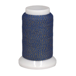 Woolly Metallic Blue/Gold Thread