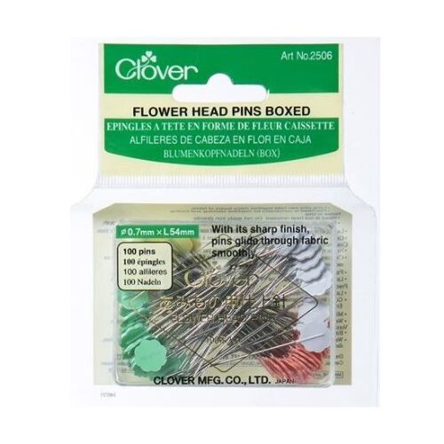 Clover Flower Head Pins Boxed