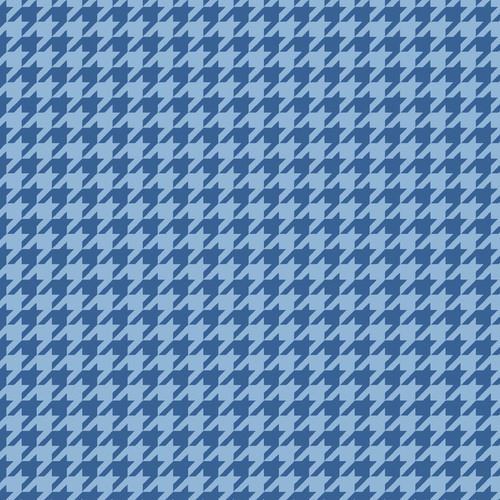 Blue Tonal Houndstooth - Kimberbell Basics Fat Quarter