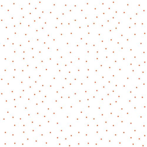 White/Orange Tiny Dots - Kimberbell Basics Fat Quarter