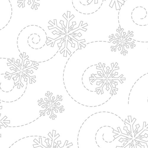 White On White Snowflakes - Kimberbell Basics Fat Quarter