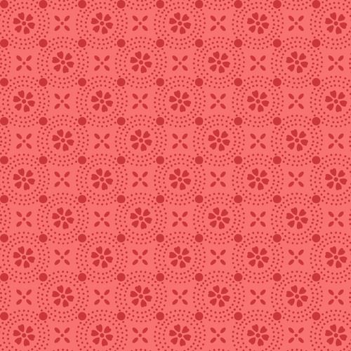 Peachy Pink Dotted Circles - Kimberbell Basics Fat Quarter