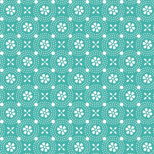 Teal Dotted Circles - Kimberbell Basics Fat Quarter