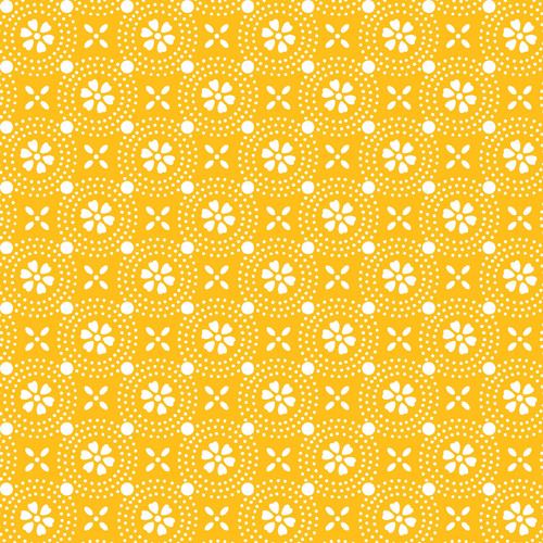 Yellow Dotted Circles - Kimberbell Basics Fat Quarter