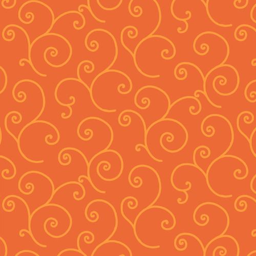 Orange Tonal Scroll - Kimberbell Basics Fat Quarter