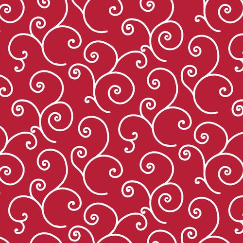 Red Scroll - Kimberbell Basics Fat Quarter