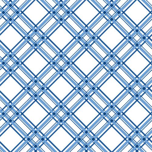 Blue Diagonal Plaid - Kimberbell Basics Fat Quarter