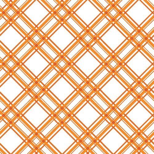 Orange Diagonal Plaid - Kimberbell Basics Fat Quarter
