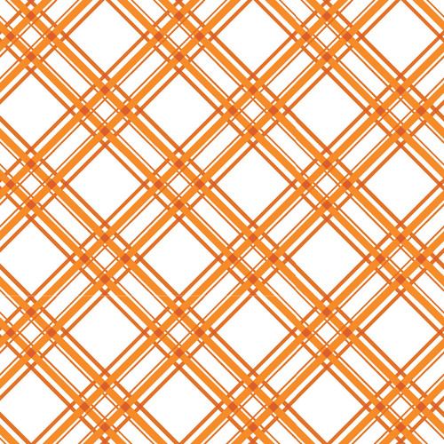 Orange Diagonal Plaid - Kimberbell Basics Fat Quarter