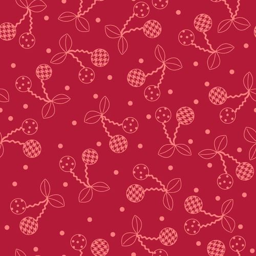 Pink/Red Cheerful Cherries - Kimberbell Basics Fat Quarter