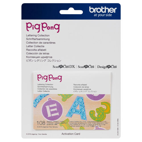 Pigpong Lettering Collection - ScanNCut + DesignNCut