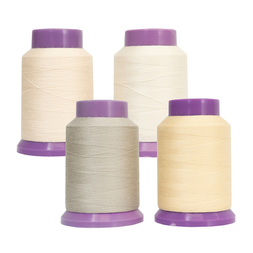 Set of 4 x Neutral Softlight CoreSpun Poly/Cotton Sewing Threads