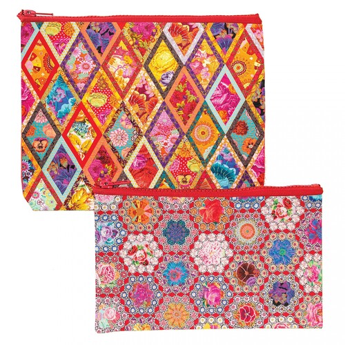 Kaffe Fassett's Fabulous Florals Eco Pouch - Set of 2
