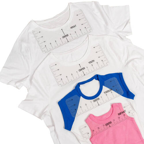4pc Clear T-Shirt Alignment Rulers