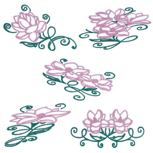 Art Deco Magnolias 2 by Echidna Designs Download