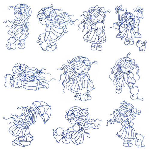 Bluework Best Friends Embroidery Designs