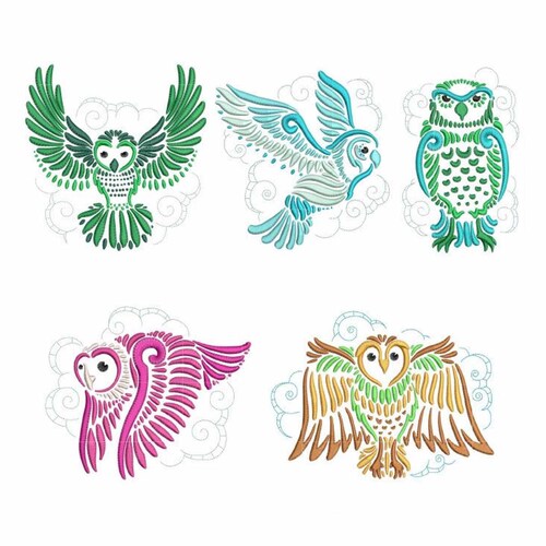 Delicate Owls 2 by Echidna Designs Download