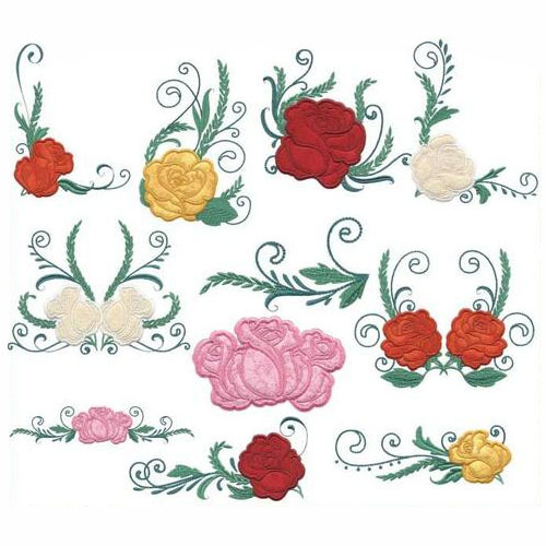Decorative Roses Applique by Echidna Designs Download