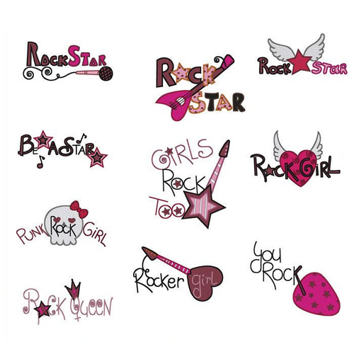 Girls Rock Too - Small by Echidna Designs Download