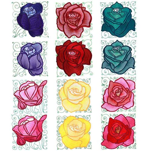 Lovely Rose Collection Blocks by Echidna Designs Download