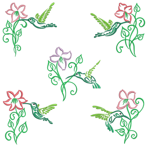 Summer Hummingbirds 2 by Echidna Designs Download