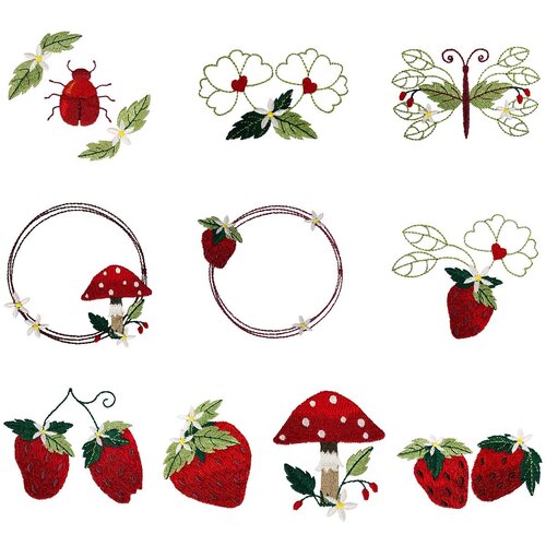 Strawberry Magic Embroidery Designs
