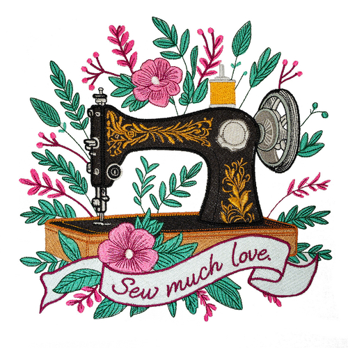 Sew Much Love Embroidery Design by Echidna