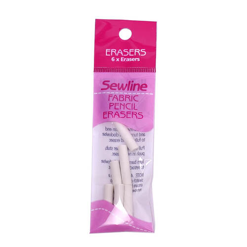Sewline Fabric Pencil Eraser Refills - 6 pack