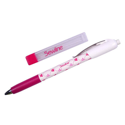 Fabric Pencil with 6 Refills - White
