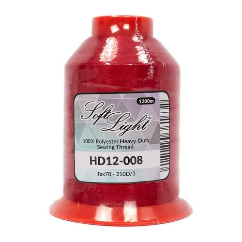 Softlight 1200m Heavy-Duty Sewing Thread  - 008 Red