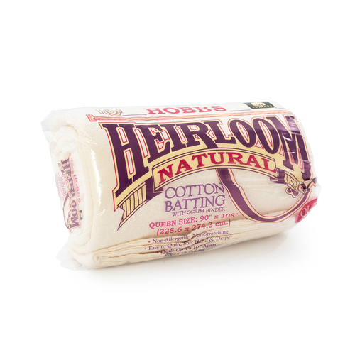 Heirloom 100% Natural Cotton Batting with Scrim