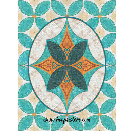 Modern Flower Patch Quilt Embroidery Project - Download
