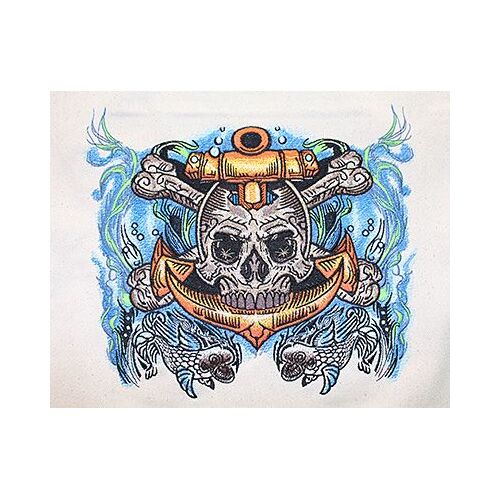 Anchor Skull and Fish by The Deer's Embroidery Legacy - Download