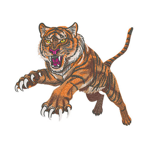 Leaping Tiger by The Deer's Embroidery Legacy - Download
