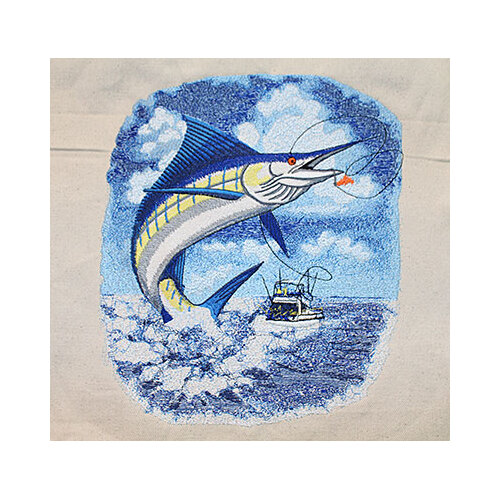 Marlin Scene by The Deer's Embroidery Legacy - Download