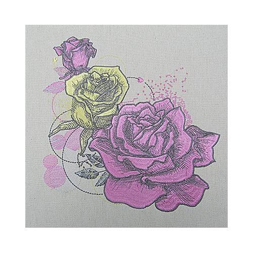 Retro Roses by The Deer's Embroidery Legacy - Download