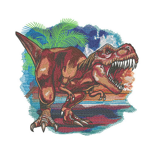 Roaring T-Rex by The Deer's Embroidery Legacy - Download