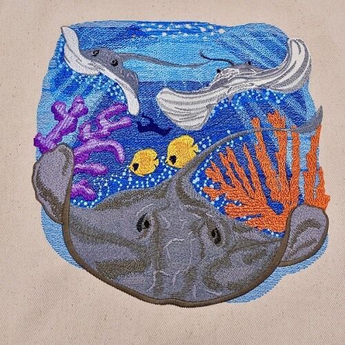 Stingray Scene by The Deer's Embroidery Legacy - Download