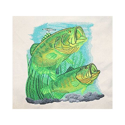 Two Bass by The Deer's Embroidery Legacy - Download