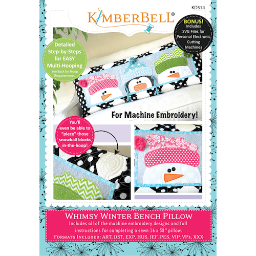 Whimsy Winter Pillow Embroidery Designs CD