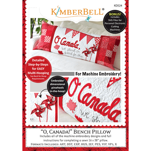O, Canada! Pillow Machine Embroidery Project CD