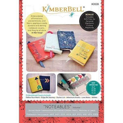 Notables: Composition Notebook Covers - Volume 1 Machine Embroidery Project CD