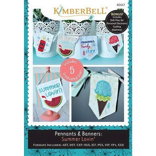 Pennants & Banners: Summer Lovin' Machine Embroidery Project CD