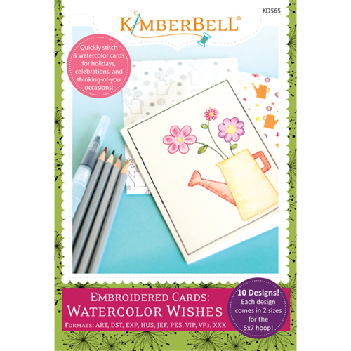Embroidery Cards: Watercolor Wishes Project CD