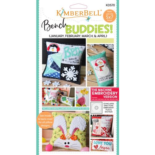 Bench Buddies Series (Machine Embroidery CD): Jan, Feb, Mar, Apr