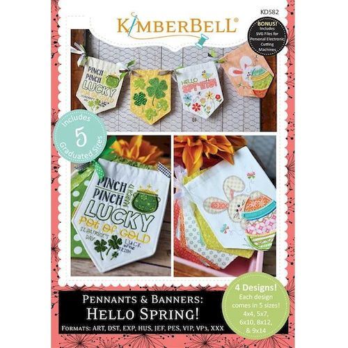 Pennants & Banners: Hello Spring Embroidery Project CD